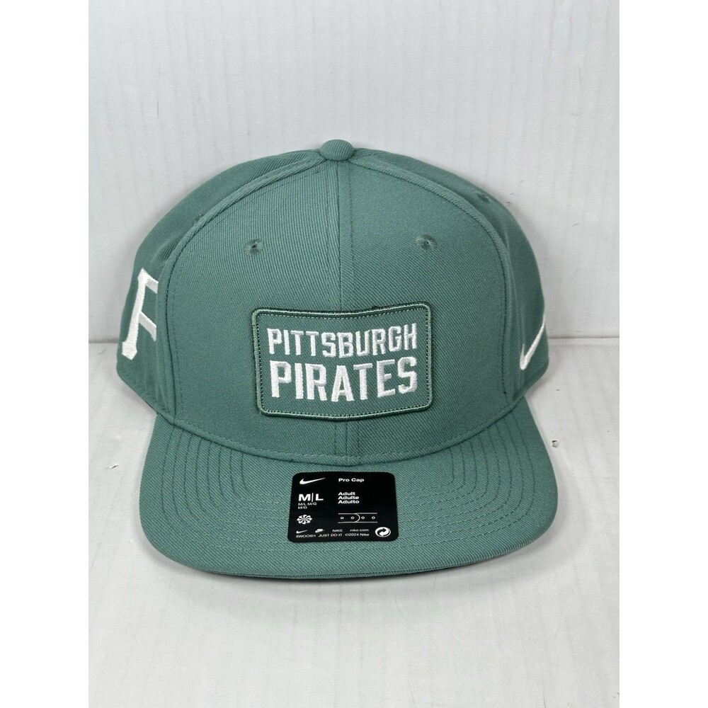 Size M/L Nike Pittsburgh Pirates MLB Baseball Pro Cap Green Adult Official NWT